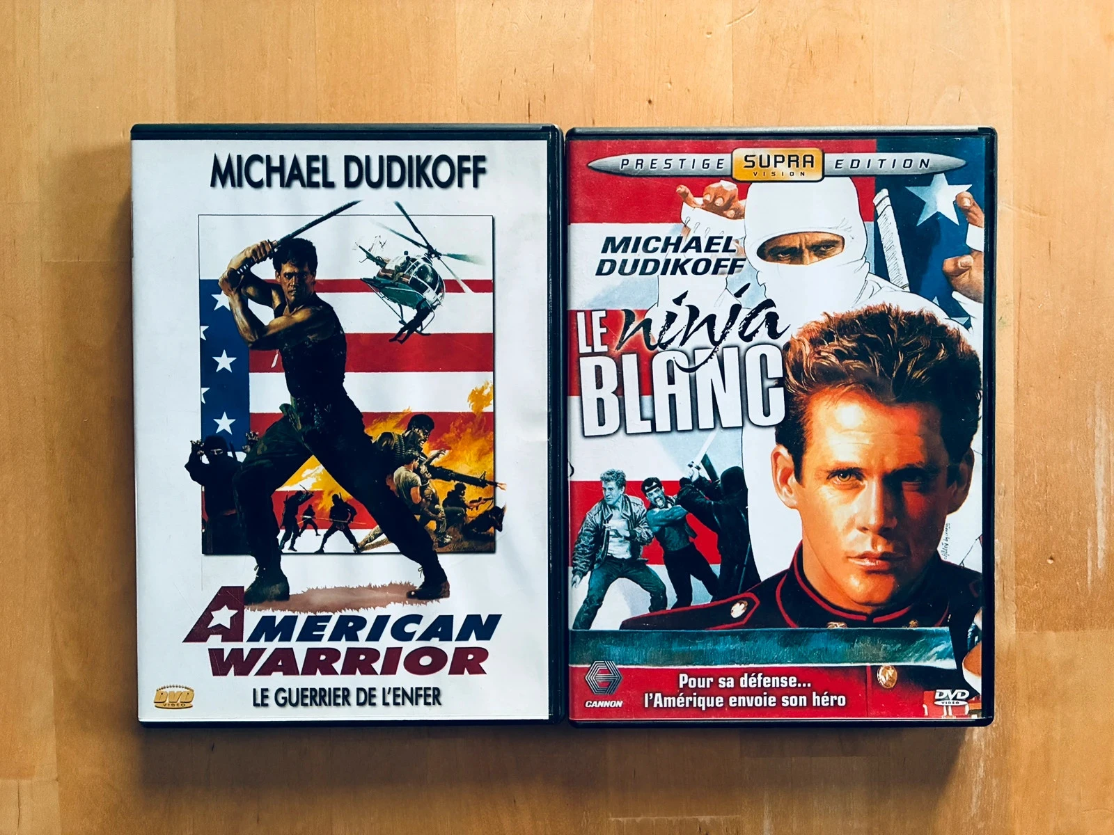 Lot 2 DVD cultes de la Cannon: American Warrior et Le Ninja Blanc.